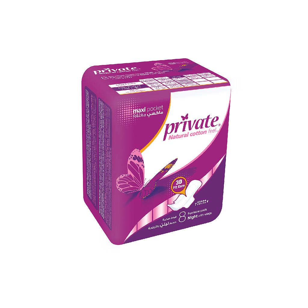 Private Maxi Pocket Night *8 Pads 
