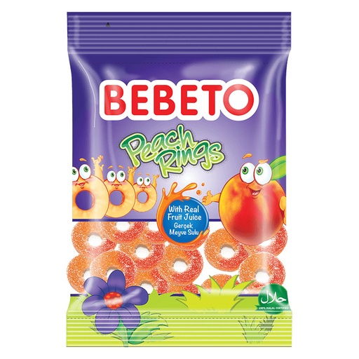 Bebeto Peach Rings Jelly 18g