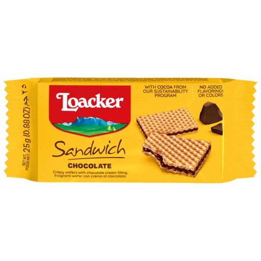 Loacker Sandwich Chocolate 25g