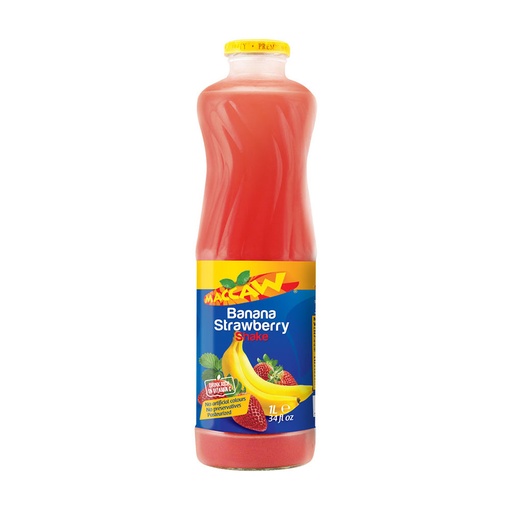 Maccaw Banana Strawberry Glass Juice 1L