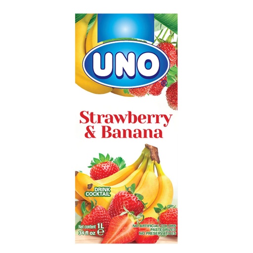 Uno Strawberry & Banana Juice 1L